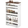 Promotions Virtuvinis vežimėlis, 47.5x13x80.5 cm, baltas ir rudas, su laikymo vieta
