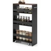 Promotions Virtuvinis vežimėlis, 47.5x13x80.5 cm, juodas, su laikymo vieta
