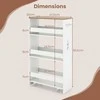 Promotions Virtuvinis vežimėlis, 47,5x20x80,5 cm, balta, medžio drožlių plokštė