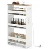 Promotions Virtuvinis vežimėlis, 47,5x20x80,5 cm, balta, medžio drožlių plokštė