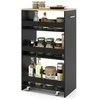 Promotions Virtuvinis vežimėlis, 47,5x30x80,5 cm, juodas, su laikymo vieta