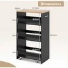 Promotions Virtuvinis vežimėlis, 47,5x30x80,5 cm, juodas, su laikymo vieta