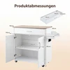 Promotions Virtuvinis vežimėlis su stalčiumi, prieskonių lentyna ir rankšluosčių laikikliu 116x40x85 cm baltas