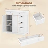 Promotions Vonios kambario grindų spintelė su 4 stalčiais ir 2 durelėmis 80x30,5x81,3 cm balta