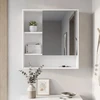 Promotions Vonios kambario sieninis veidrodinis spintelė 56x16x61 cm balta