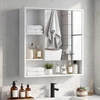 Promotions Vonios kambario sieninis veidrodinis spintelė 56x16x61 cm balta