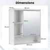 Promotions Vonios kambario sieninis veidrodinis spintelė 56x16x61 cm balta