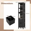 Promotions Vonios spintelė, 30.5x30.5x145 cm, juoda, MDF