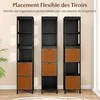 Promotions Vonios spintelė, 30.5x30.5x145 cm, juoda, MDF