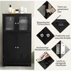 Promotions Vonios spintelė 58x30x109 cm juoda mediena