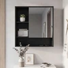 Promotions Vonios veidrodinė spintelė 56x16x61 cm Juoda