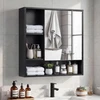 Promotions Vonios veidrodinė spintelė 56x16x61 cm Juoda