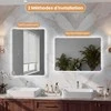 Promotions Vonios veidrodis 70x50x3 cm sidabrinis, grūdintas stiklas, apšvietimas