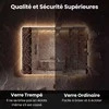 Promotions Vonios veidrodis 70x50x3 cm sidabrinis, grūdintas stiklas, apšvietimas