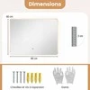 Promotions Vonios veidrodis 80x60x3 cm sidabrinis, grūdintas stiklas