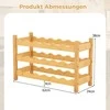 Promotions Vyno lentyna, 3 aukštų bambukas, 62x24x38 cm, natūrali