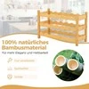 Promotions Vyno lentyna, 3 aukštų bambukas, 62x24x38 cm, natūrali