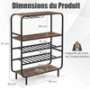 Promotions Vyno lentyna, 90x35x117 cm, juodai ruda, metalas