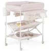 Promotions Vystymo stalas 80x66x99-104 cm smėlio spalvos, sulankstomas, atsparus vandeniui