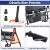 Promotions Walker sulankstomas, 4 ratukai, reguliuojamo aukščio, 59x64x75,5-93 cm, mėlynas, metalas