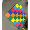 Promotions Žaidimų kilimėlis, 144x144x3.5 cm, Vaivorykštė, Dirbtinė oda ir putos