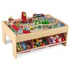 Promotions Medinis traukinių rinkinys su stalu, 91,4x63,5x39,4 cm, raudonas