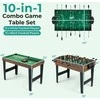 Promotions Žaidimų stalo komplektas, 10-in-1 daugiafunkcis žaidimų stalas, 127x101.6x81.3 cm, rudas