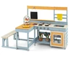 Promotions Žaidimų virtuvėlė ir pikniko stalas 149.9x71.1x99.1 cm Pilka eglės mediena