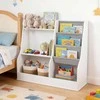 Promotions Žaislų organizavimo lentyna, 89x35.5x80 cm, balta, mediena ir audinys