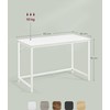 Songmics Vasagle Rašomasis stalas su metaliniu rėmu 60 x 120 x 76 cm klevo baltos spalvos