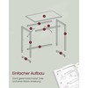 Songmics Vasagle Rašomasis stalas su metaliniu rėmu 60 x 120 x 76 cm klevo baltos spalvos