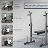 HOMCOM Reguliuojamas treniruočių suolelis, sulankstomas treniruočių suolelis su hantelių stovu, treniruoklių suolelis namams, plienas, juodas+pilkas