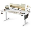 Songmics Reguliuojamo aukščio elektrinis rašomasis stalas 180 x 80 cm debesų spalvos