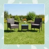 Lauko baldų komplektas Relaxdays 3 dalių rotango sodo komplektas