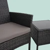 Lauko baldų komplektas Relaxdays 3 dalių rotango sodo komplektas
