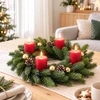 Relaxdays Advento vainikas iš liejamo plastiko, žalias, skersmuo 30, 40 arba 60 cm
