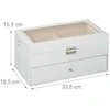 Relaxdays Akiniai organizatorius, 15.5x33.5x19.5 cm, Baltas