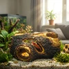 Relaxdays Akvariumo dekoracija 5,5x13,5x9 cm Ruda Polirezinas