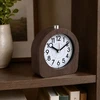 Relaxdays Analoginis žadintuvas iš buko medienos prie lovos, tylus mechanizmas, atidėjimo funkcija