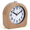 Relaxdays Analoginis žadintuvas iš buko medienos prie lovos, tylus mechanizmas, atidėjimo funkcija