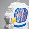 Relaxdays Astronauto piñatos rinkinys su lazda ir kauke