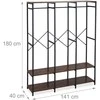 Relaxdays Atvira spinta, 180x94.5x40 cm, juoda