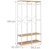Relaxdays Atvira spinta, 180x94,5x40 cm, juoda