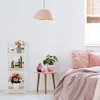 Relaxdays Balta medinė gėlių lentyna