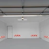Relaxdays Automobilio durelių apsauga, 10x50x1,5 cm, raudona, balta, putplastis