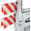 Relaxdays Automobilio durelių apsauga, 10x50x1,5 cm, raudona, balta, putplastis