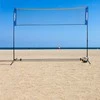 Relaxdays Badmintono tinklas 105x310x103 cm juodas mėlynas oranžinis, reguliuojamo aukščio