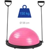 Relaxdays Balansinis pusrutulis, skersmuo 58 cm, su 2 pasipriešinimo juostomis ir pompa jogai ir pilatesui