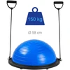 Relaxdays Balansinis pusrutulis, skersmuo 58 cm, su 2 pasipriešinimo juostomis ir pompa jogai ir pilatesui