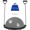 Relaxdays Balansinis pusrutulis, skersmuo 58 cm, su 2 pasipriešinimo juostomis ir pompa jogai ir pilatesui